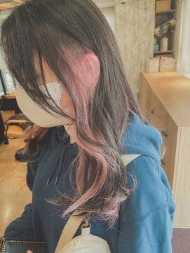 クラップス 上大岡(CLAPS) インナーカラー/ペールピンク/ハイトーンピンク/【2ブリーチ】