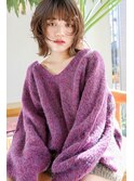 顔まわりレイヤー×ボブ◎