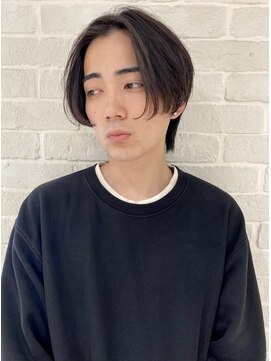 リコバイアフロート(riko by afloat) かきあげバング/センターパート/ショート[メンズカット竹田]