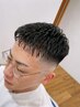 メンズ　アイロンパーマ＋bcaトリートメント＋シェービング＋眉カット