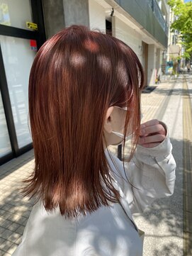 ドアバイリップル(door by LIPPUL) 髪質改善トリートメント　ピンクオレンジカラー