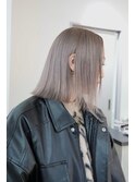 ミルクティーカラー×切りっぱなしカット