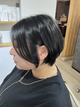 エメヘアデザイン ルイス(Aimer Hair Design Lewis) 丸みショートボブ/弘前市