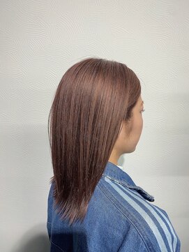 ヘアメイクアクト 都賀店 ブリーチせずにできるピンクベージュ