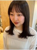 レイヤーカット/ミディアムレイヤー/顔まわりカット