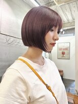 ニール 名古屋 伏見 丸の内(NEELU)&nbsp;【NEELU_misa】顎ラインボブ ピンクグレージュ
