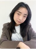 ロング韓国ヘアおくれ毛前髪カットフェイスフレーミング_F80025