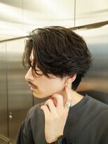 レタッチ バイ フィフス 銀座(RETOUCH by fifth)&nbsp;銀座フェザーパーマセンターパート波巻きスパイラルパーマメンズ