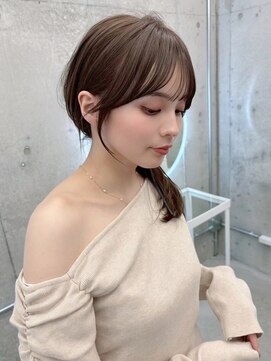 フォンズ(FONS) 透明感グレージュカラー/顔周りカット/艶カラー/表参道