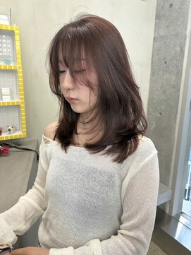 キーチェ 梅田中崎町(keych) レイヤーカット/オリーブベージュ/ブリーチなし/髪質改善/梅田