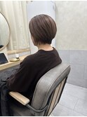 脱白髪染め×ショートボブ