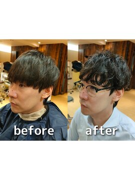 カズ 中津店(KAZU) 茨木市 直毛 無造作 大人パーマ ケアパーマ