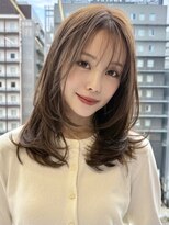 ルージュシー 堀江(RU10C)&nbsp;レイヤーカット/ブリーチなしダブルカラー/ベージュ【AI未使用】