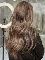 bell -emi- 外国時風ハイライト/ロング/ミルクティー