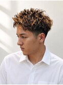 ツイストパーマツーブロック