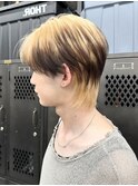 【GEEKS渋谷】シースルーセンターパート/エンドカラー/韓国風