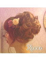 ヘアメイクアンドセットサロン リッコ(Hair make&set salon Ricco)&nbsp;Riccoふんわりルーズカールアップ