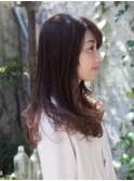 大人可愛い上品アッシュブラウンカラー