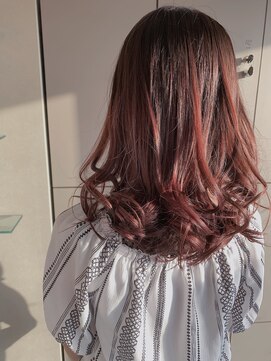 エイト 沖縄豊崎店(EIGHT toyosaki) 【EIGHT 豊崎】お客様スタイル_チェリーピンク×グラデーション