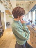 白髪ぼかしハイライト/絶壁解消/ひし形大人ショートボブ/聖