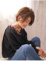 アリーズ シブヤ(ALLYS shibuya)&nbsp;小顔ショート 大人ショート マロンベージュ ショートボブ