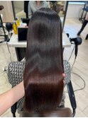 髪質改善　ストレート　うる艶　ナチュラルブラウンカラー