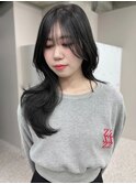 ブルーブラック 透明感カラー レイヤーカット 顔周りカット 美髪