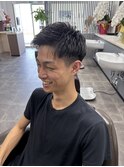 アイロンパーマナチュラル癖毛風ツーブロックさっぱりビジカジ