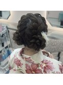 編み込みツインお団子
