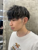 メンズサロン キング 高槻店(Men’s salon K!ng)&nbsp;ホワイトメッシュ/ツイスト/ツイスパ/パーマ/メンズ/眉毛
