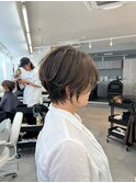 大人のゆったりショートボブ　元重