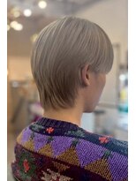 レプリカ 戸塚(Replica) メンズマッシュ×セミウルフ×ミルクティーベージュ