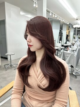 プラチナ(PLATINA) レイヤーカット顔まわり前髪セミロング20代30代40代