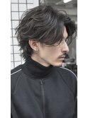 フェザーパーマシャドウパーマダークブラウンニュアンスパーマ