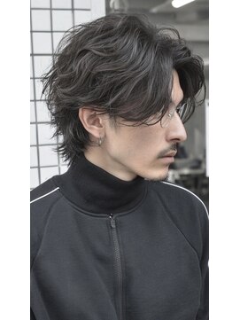 ノイエ 原宿 北参道(NoIE) フェザーパーマシャドウパーマダークブラウンニュアンスパーマ