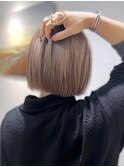 20代30代大人可愛いミルクティベージュー＋髪質改善カラー