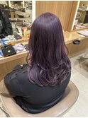 【UNIXみなとみらい】バイオレットカラーハッシュカット