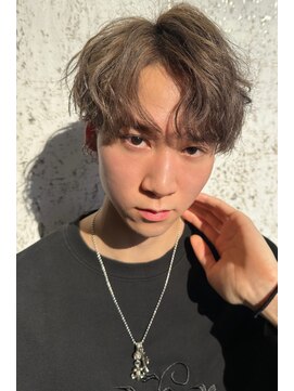 バームヘア(balm hair) ツーブロック×ニュアンスパーマ◎色気センターパート