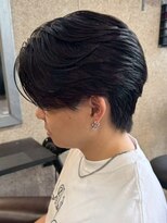 リット 甲南店(Lit.)&nbsp;フェザーパーマ 黒髪 ウルフカット 髪質改善 メンズカット 20代