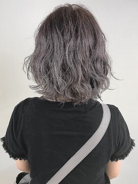 ラフィス ヘアー ピア― 高知店(La fith hair peer) 【Lafith】グレーパープル×ショートボブスタイル