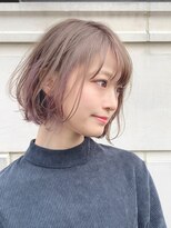 ラミ(L'ami)&nbsp;MIXカールのふわっとボブとグレージュラベンダーインナー