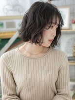 カバーヘアアンドスパ ブリス 浦和(COVER HAIR&SPA bliss)&nbsp;暗髪バレイヤージュ小顔くせ毛風ウェットヘアc5浦和20代30代40代