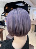 ブリーチでつくるパープルグレージュカラー　【stylist 延山】