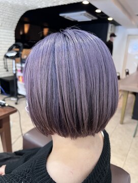 ラブリッシュ(LOVERICHE) ブリーチでつくるパープルグレージュカラー　【stylist 延山】