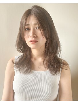 ガーデン オオタカノモリ(garden otakanomori) 切りっぱなし×小顔前髪×ベージュカラー×レイヤーカットi