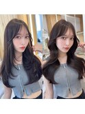 大人可愛い韓国ヘア　ハイレイヤー　くびれヘア　ヨシンモリ　#