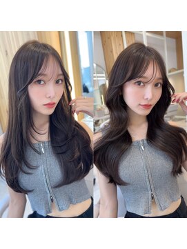 アフロートリノ(AFLOAT Leino) 大人可愛い韓国ヘア　ハイレイヤー　くびれヘア　ヨシンモリ　#