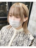ハイトーンミルクティーベージュ高知美容院10代20代