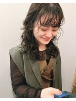 サンプラス(san+)&nbsp;【柏原良亮】プードルパーマ×ウルフミディ