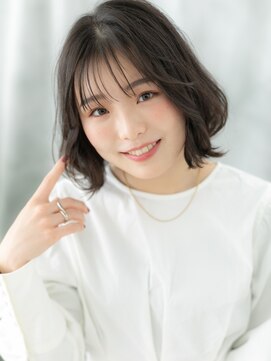 ドクターズサロン LAB 小山店 くせ毛風エアリー黒髪ナチュラルボブパーマn小山20代30代40代